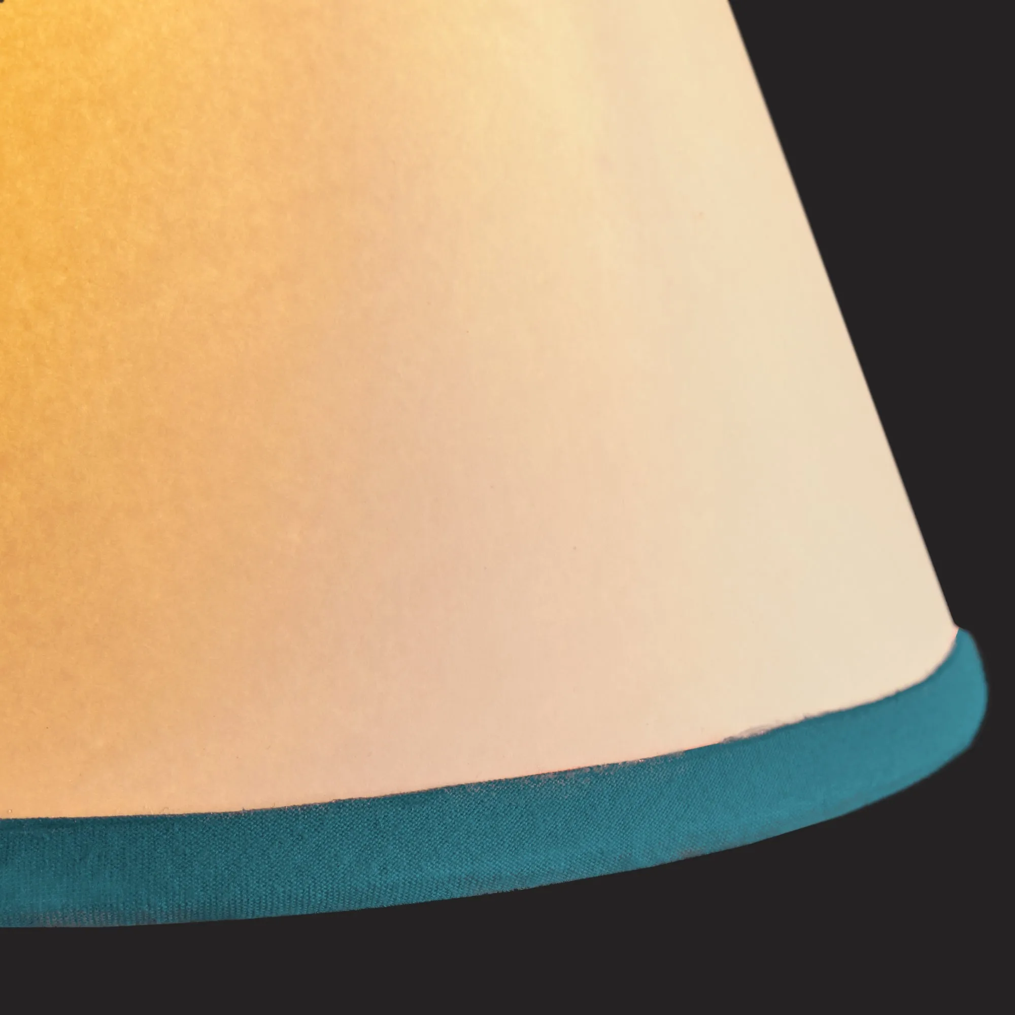 16cm Empire Top n Tail shade in cream card with azure tape