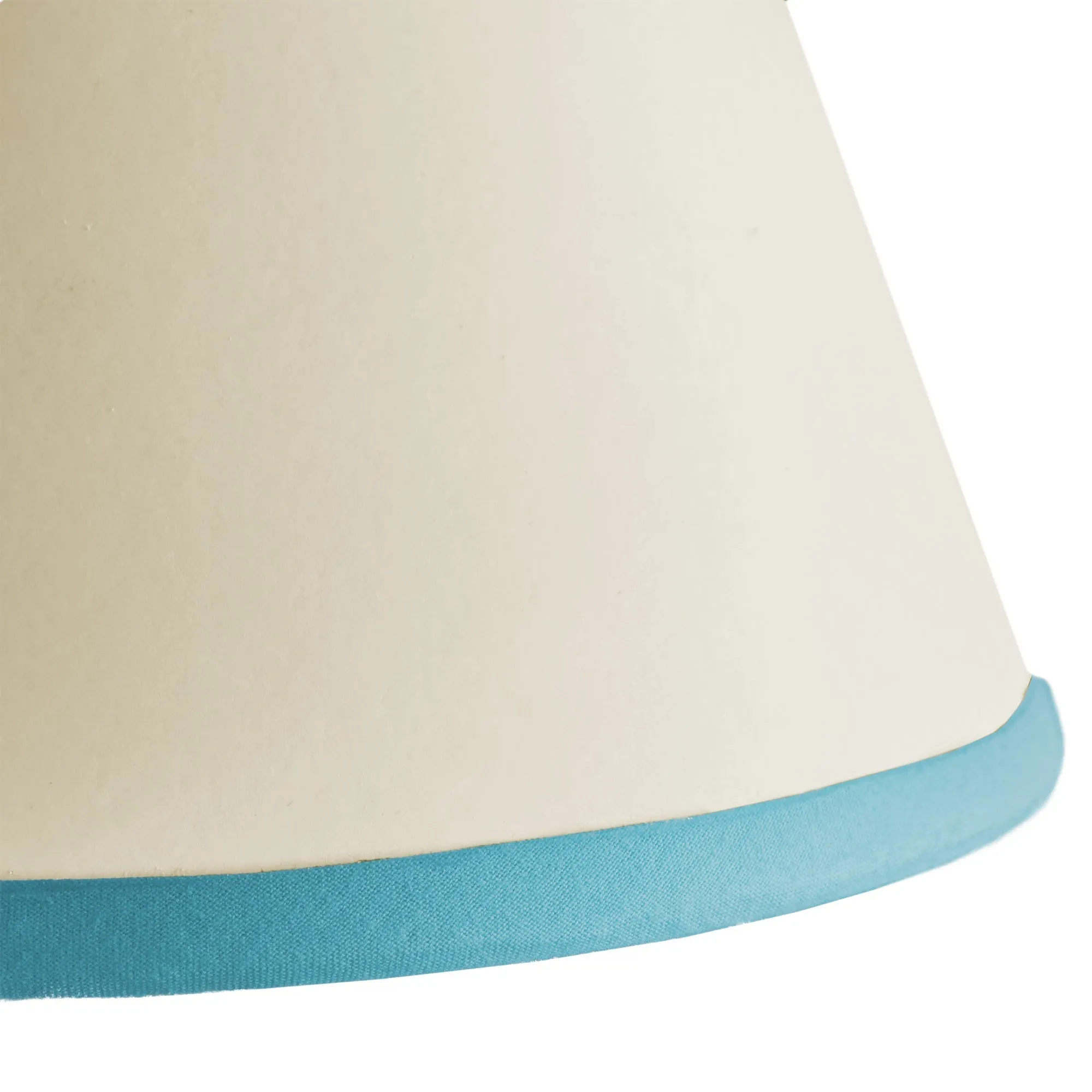 20cm Empire Top n Tail shade in cream card with turquoise tape