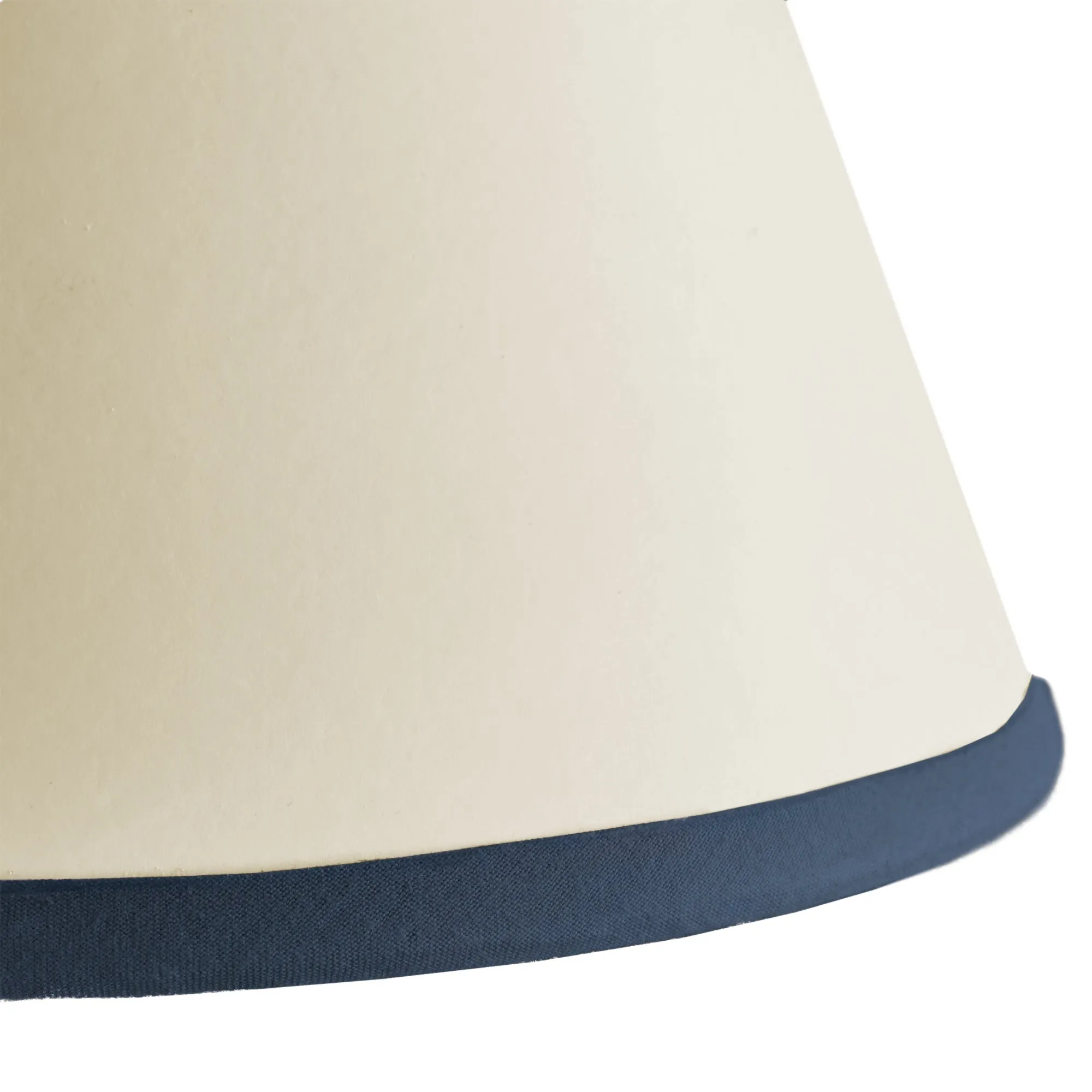 30cm Straight Empire Top n Tail shade in cream card with navy blue tape