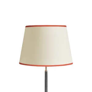 40cm Straight Empire Top n Tail shade in cream card with coral tape