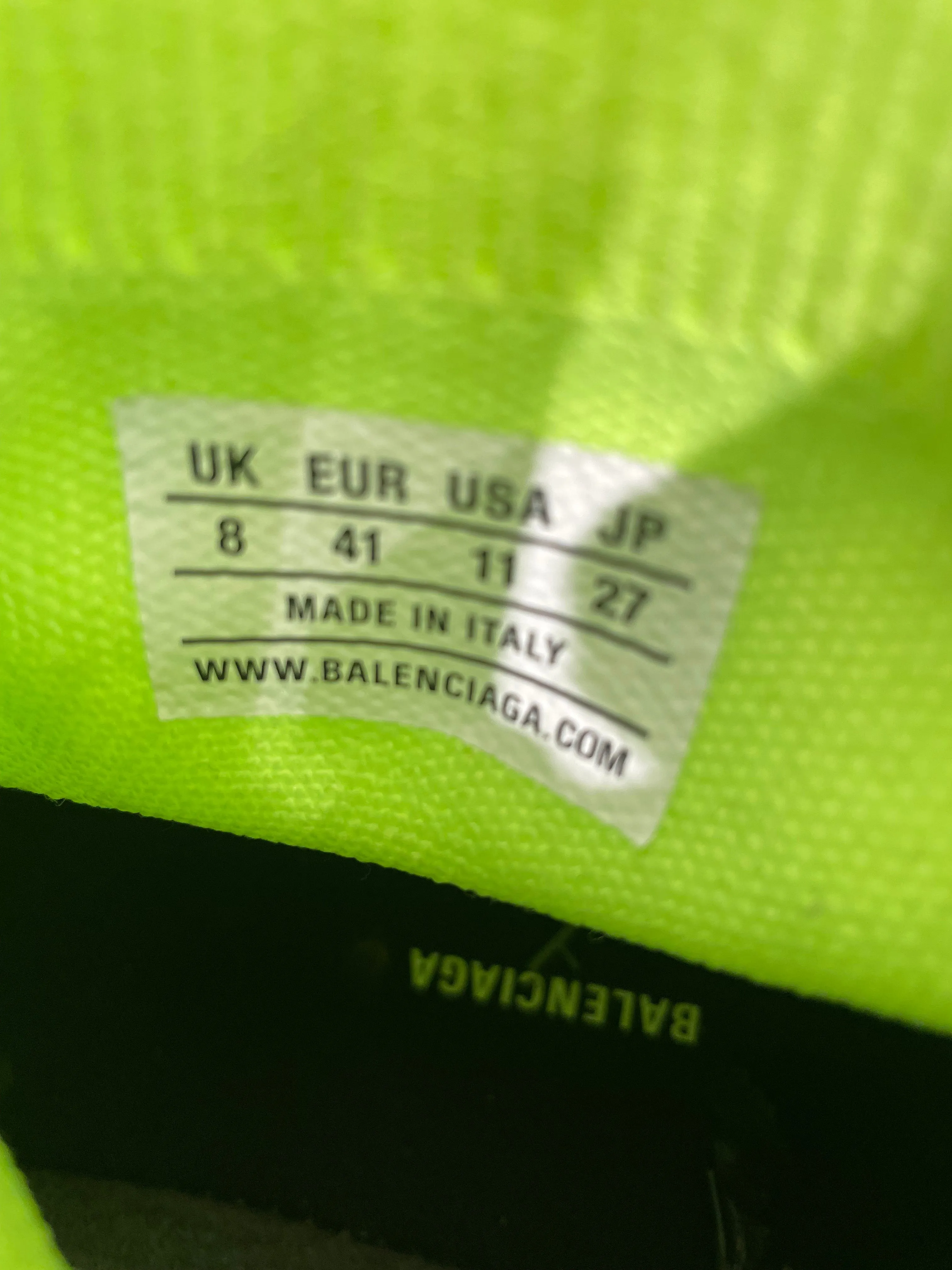 BALENCIAGA/Hi-Sneakers/US 11/Cotton/IVR/Speed Cloth Trainers NEON