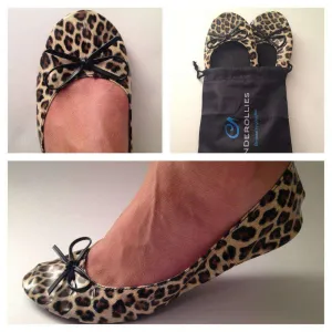 Ballet Flat in Leopard Print by Cinderollies