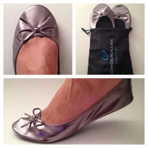Ballet Flat in Pewter Purple by Cinderollies