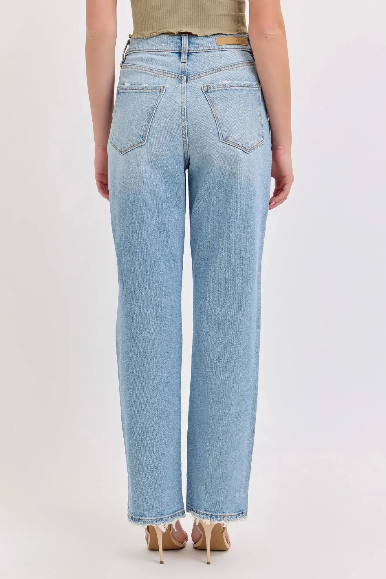 Cello Jeans Diana Super High Dad Jean w/Mini Slip  Vintage & Chic