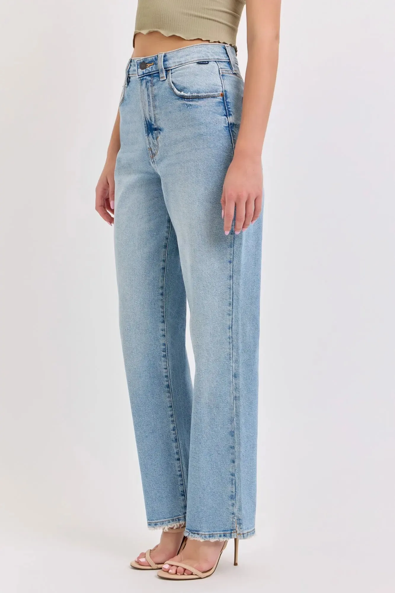 Cello Jeans Diana Super High Dad Jean w/Mini Slip  Vintage & Chic