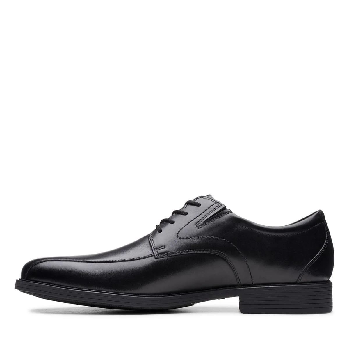 Clarks Men's Whiddon Pace Dress Shoes- Black Leather