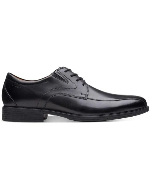 Clarks Men's Whiddon Pace Dress Shoes- Black Leather