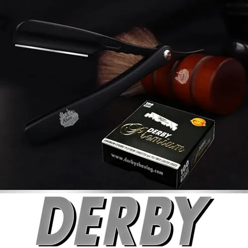 Derby Premium Single Edge Razor Blades, Razor Blades, Single Edge, Ultra Sharp, Chromium - Ceramic - Platinum - Tungsten and Polymer Coated Edges (1)
