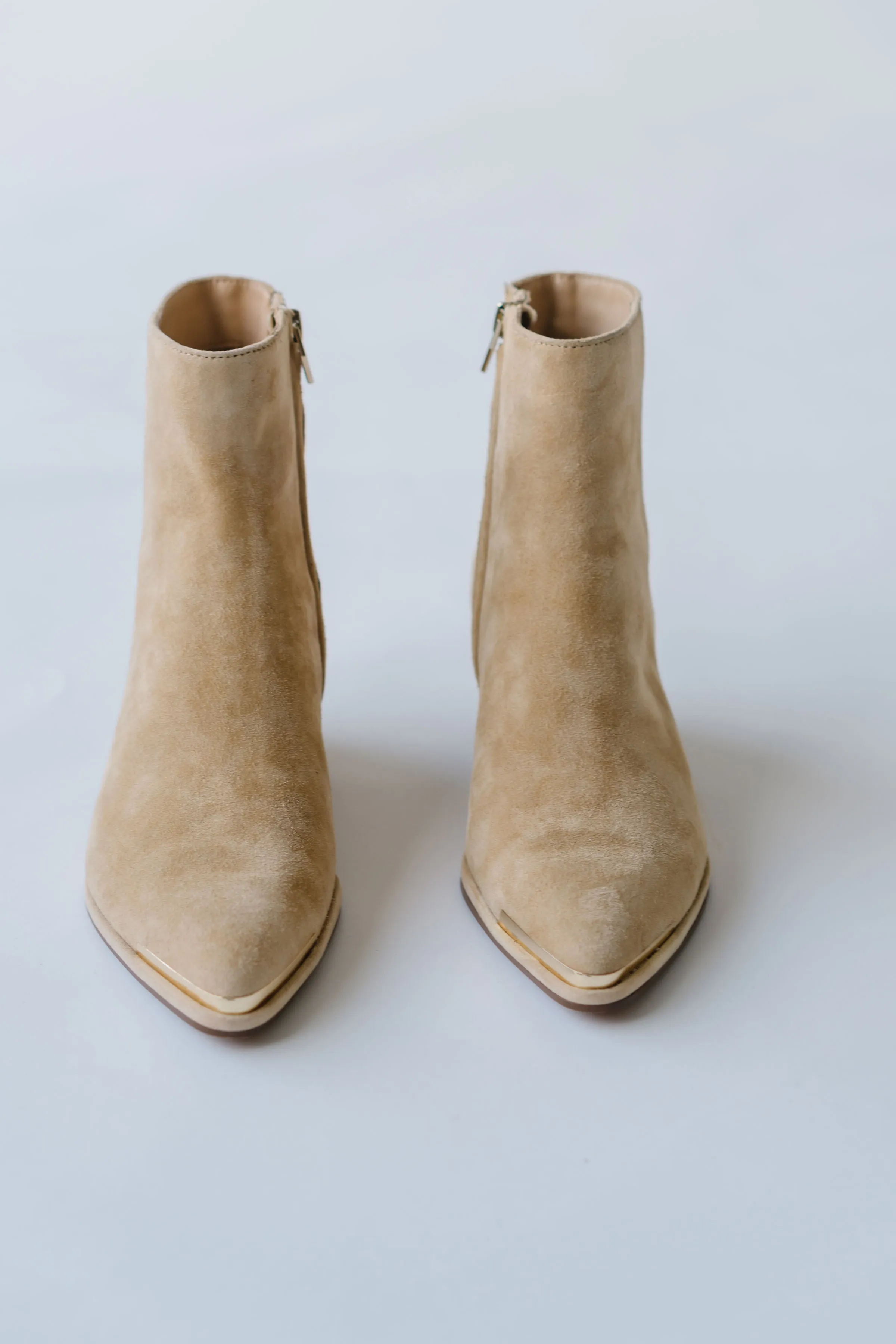 Dolce Vita: Nonah Bootie in Tan Suede
