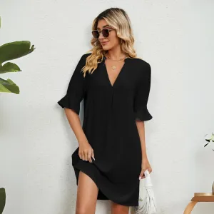 Ester™ - Comfortable V-Neck Dress