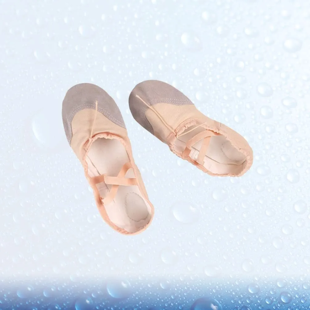 EXCEART 1 Pair Dancing Shoes Dress Flats Foldable Slippers for Women Girl Flats Dance Shoes for Girls Toddler Slippers Ballet Shoes Pocket Shoes Girl Child China Aldult Beige