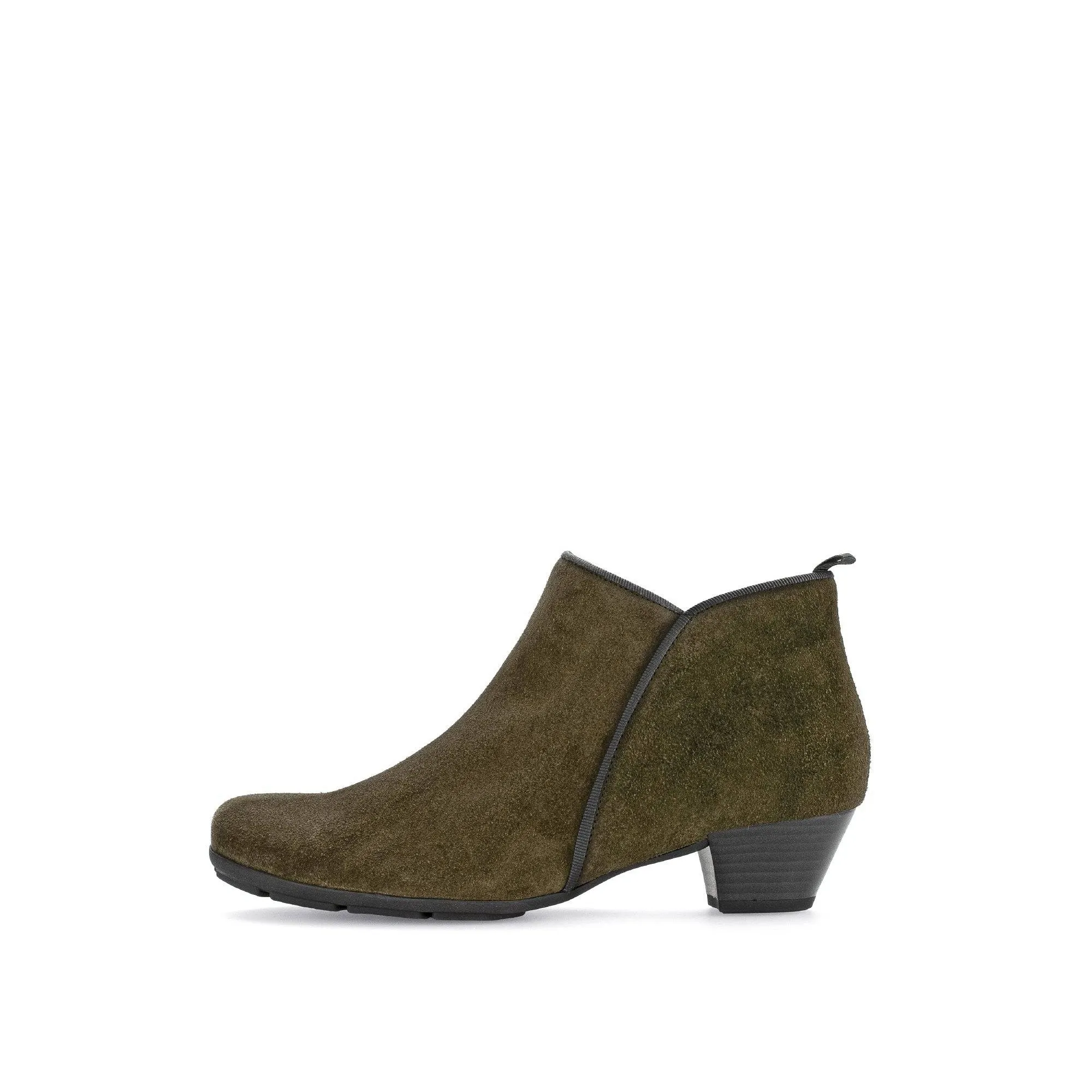 Gabor Trudy 55.633.11 Ladies Green Suede Side Zip Ankle Boots
