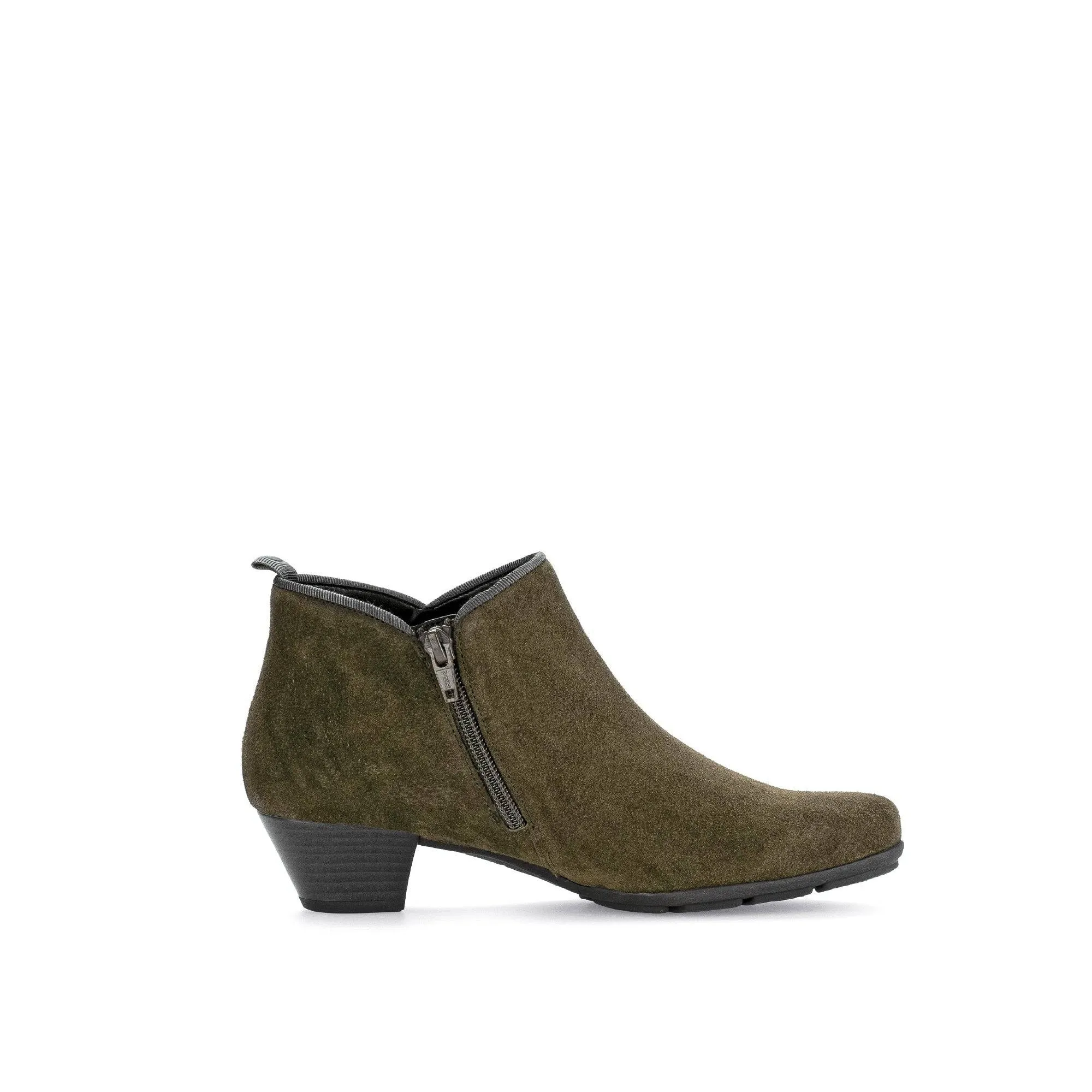 Gabor Trudy 55.633.11 Ladies Green Suede Side Zip Ankle Boots