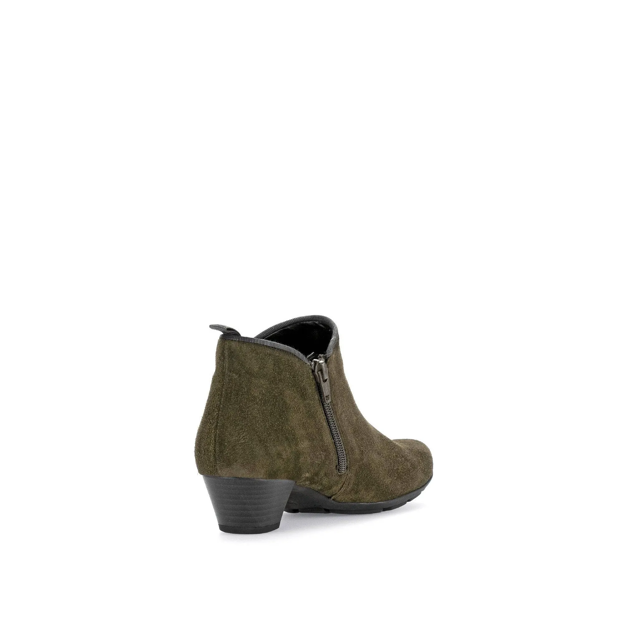 Gabor Trudy 55.633.11 Ladies Green Suede Side Zip Ankle Boots