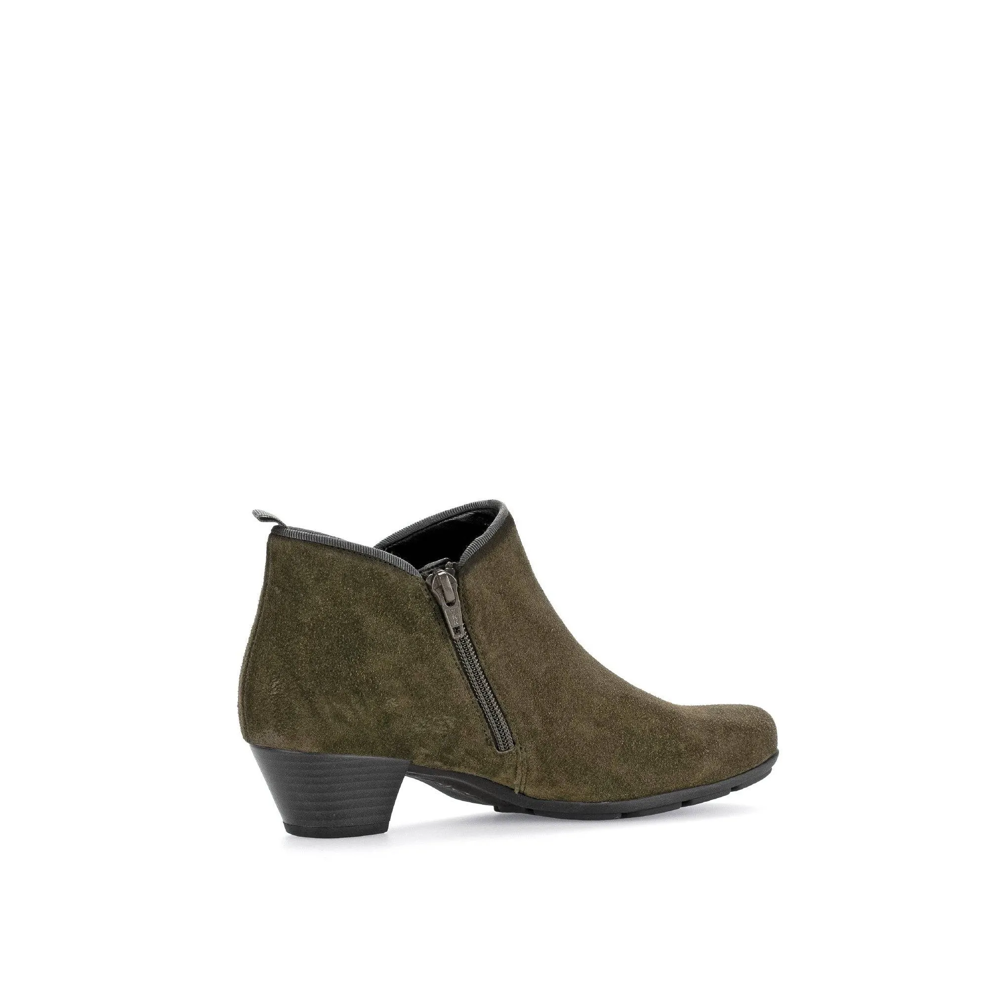 Gabor Trudy 55.633.11 Ladies Green Suede Side Zip Ankle Boots