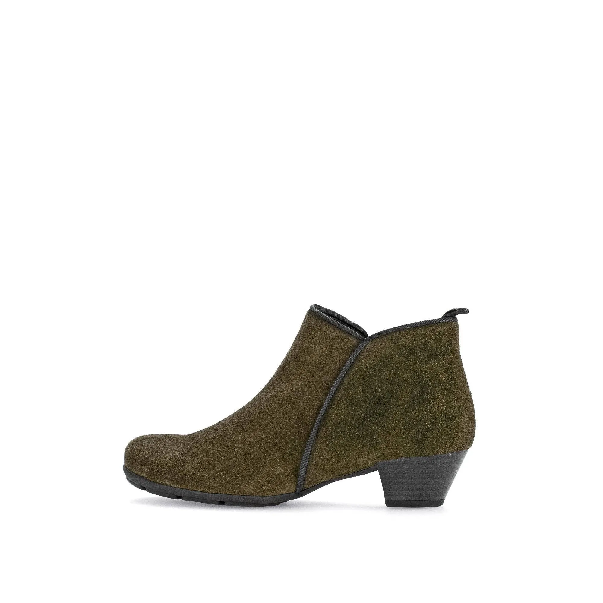 Gabor Trudy 55.633.11 Ladies Green Suede Side Zip Ankle Boots