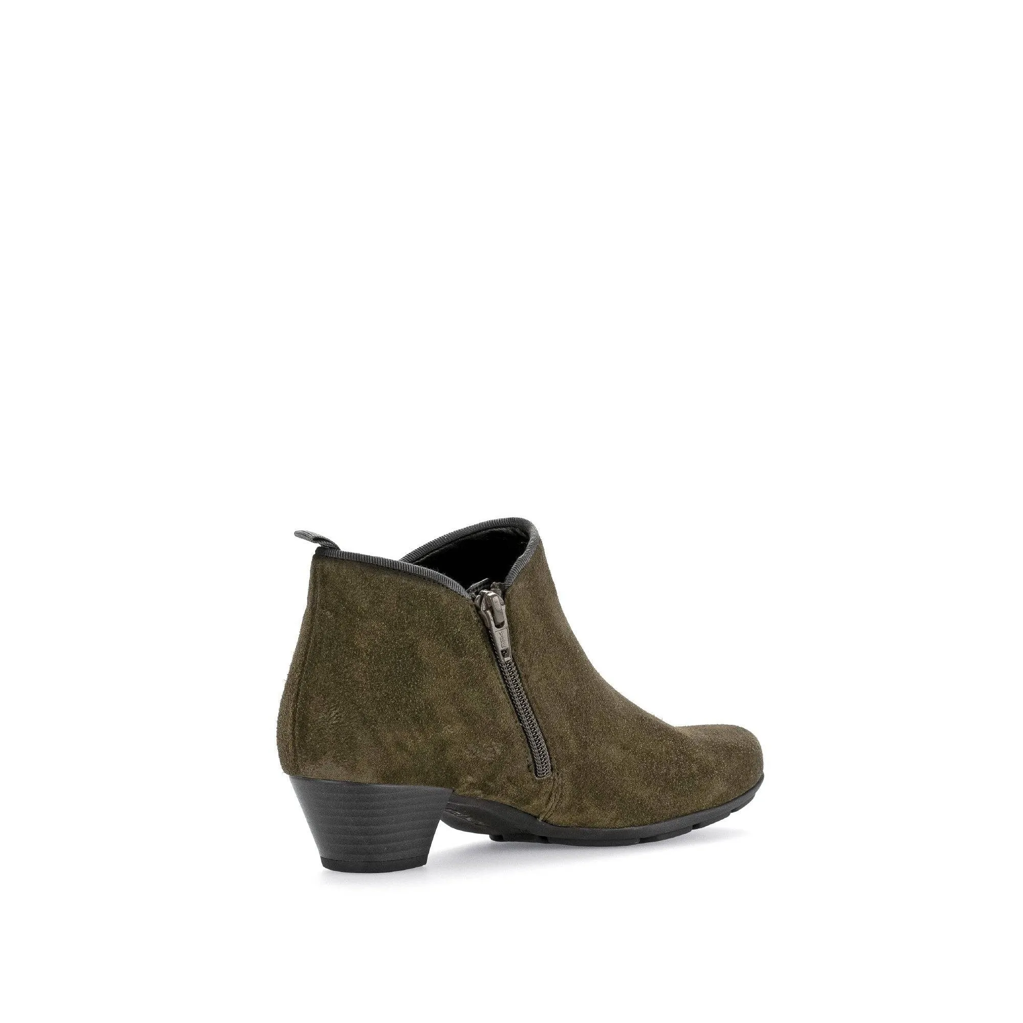 Gabor Trudy 55.633.11 Ladies Green Suede Side Zip Ankle Boots