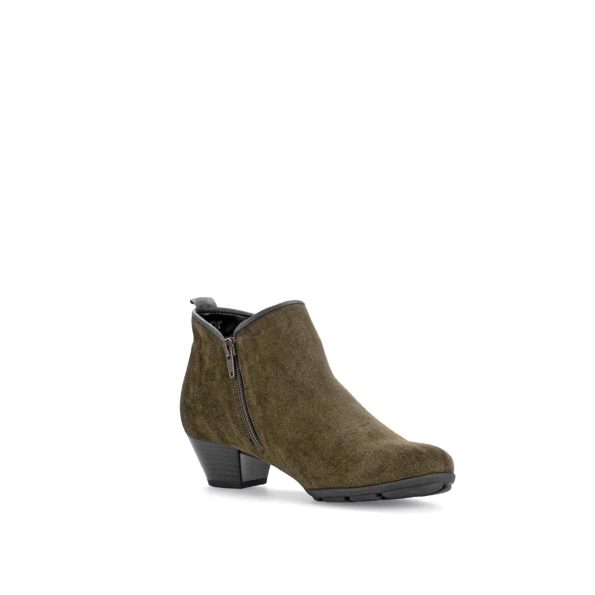 Gabor Trudy 55.633.11 Ladies Green Suede Side Zip Ankle Boots
