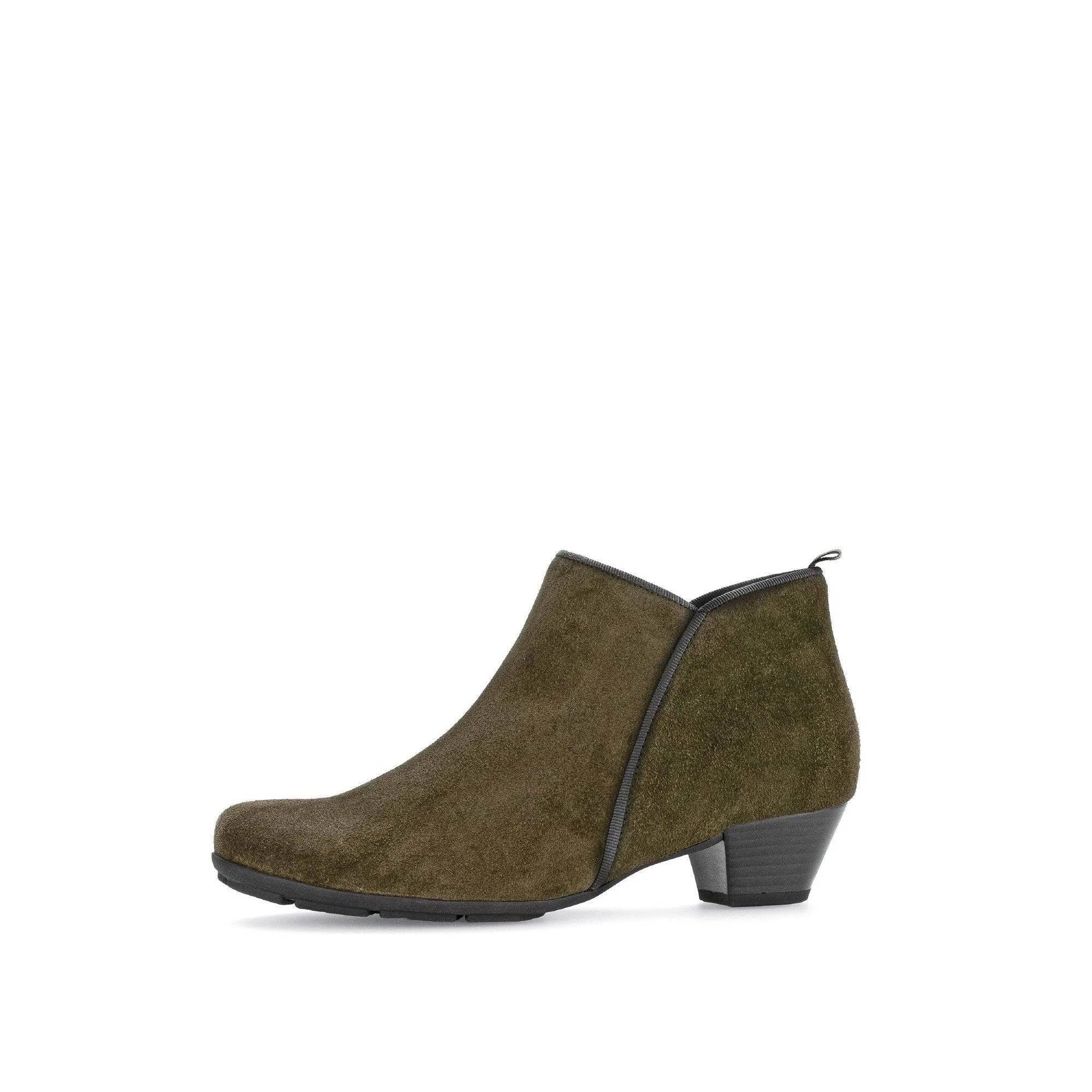 Gabor Trudy 55.633.11 Ladies Green Suede Side Zip Ankle Boots