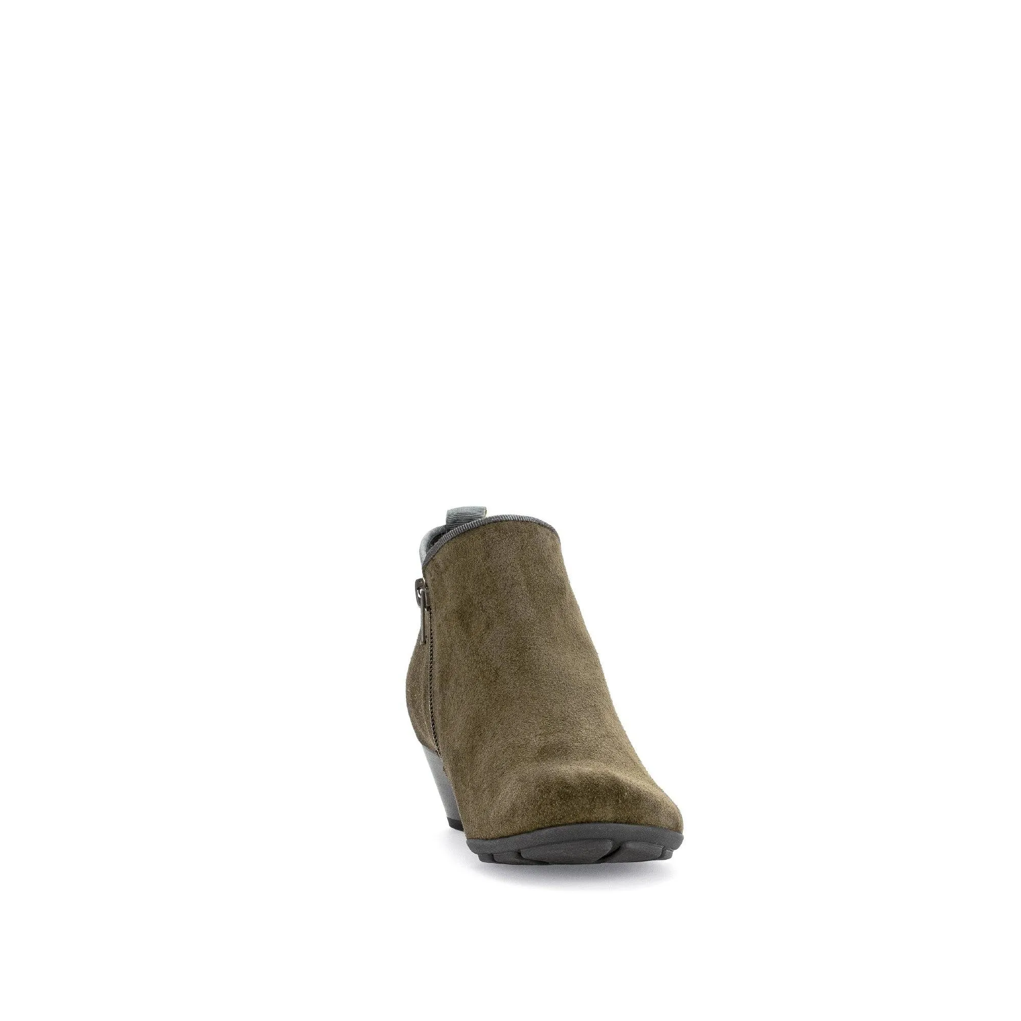 Gabor Trudy 55.633.11 Ladies Green Suede Side Zip Ankle Boots