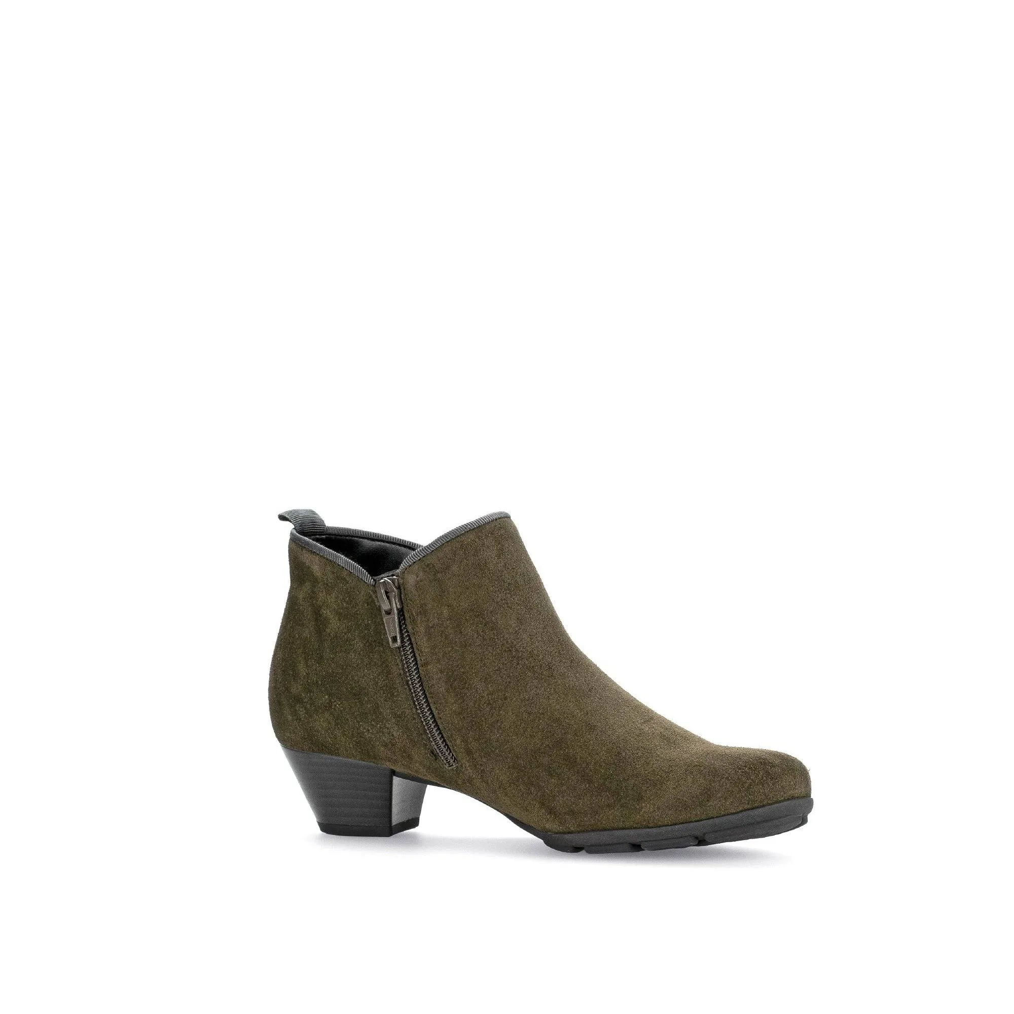 Gabor Trudy 55.633.11 Ladies Green Suede Side Zip Ankle Boots