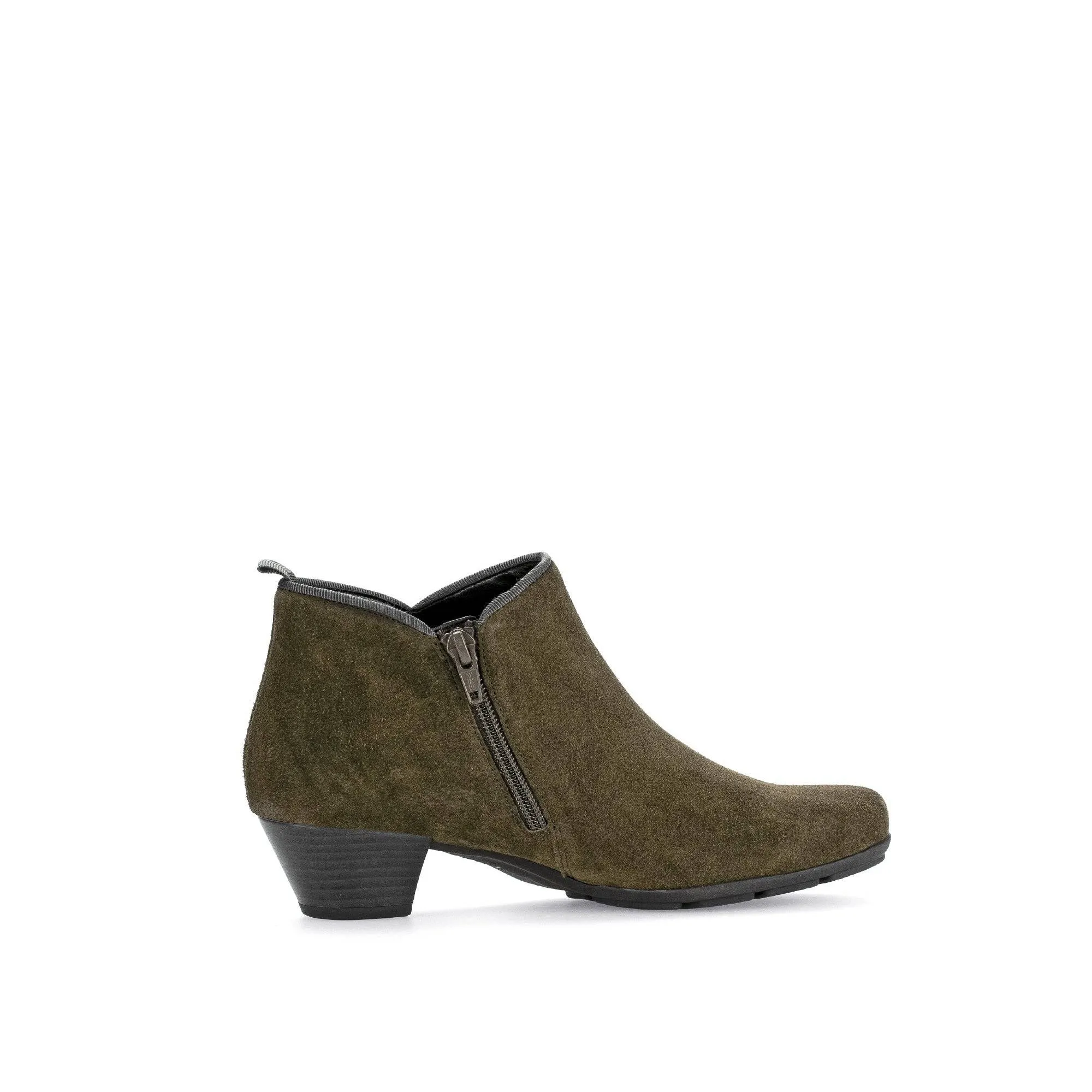 Gabor Trudy 55.633.11 Ladies Green Suede Side Zip Ankle Boots