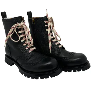Gucci Leather Combat Boots