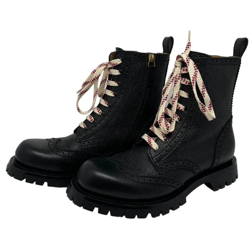 Gucci Leather Combat Boots