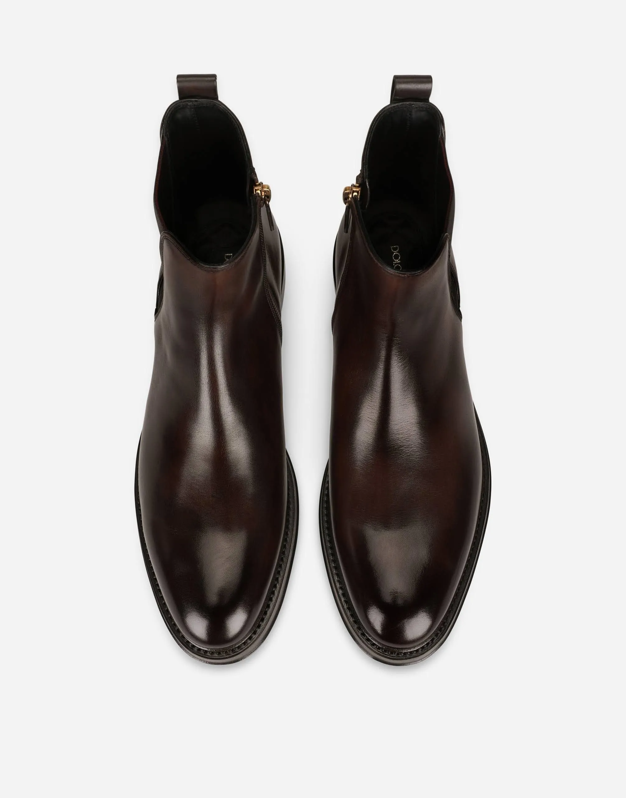 Hand-Painted Calfskin Chelsea Boots