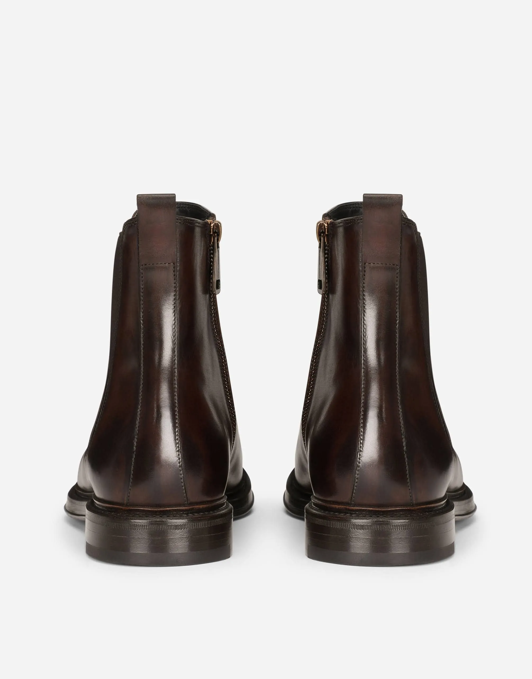 Hand-Painted Calfskin Chelsea Boots