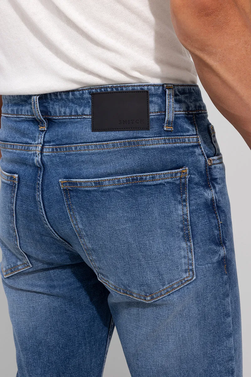 Jazz Washed Blue Straight Fit Jeans