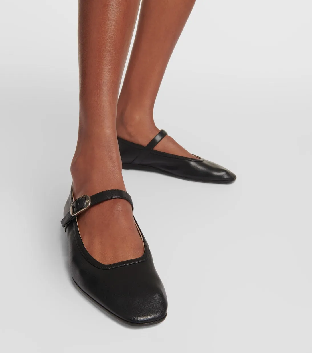 Le Monde Beryl Leather Mary Jane Ballet Shoes, Black
