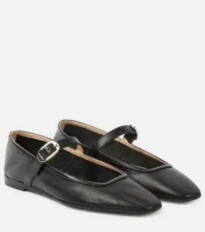 Le Monde Beryl Leather Mary Jane Ballet Shoes, Black