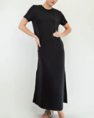 Modal Scuba Maxi Dress - Black