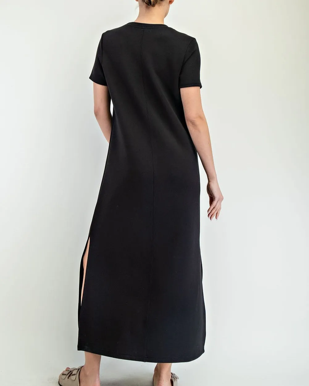 Modal Scuba Maxi Dress - Black