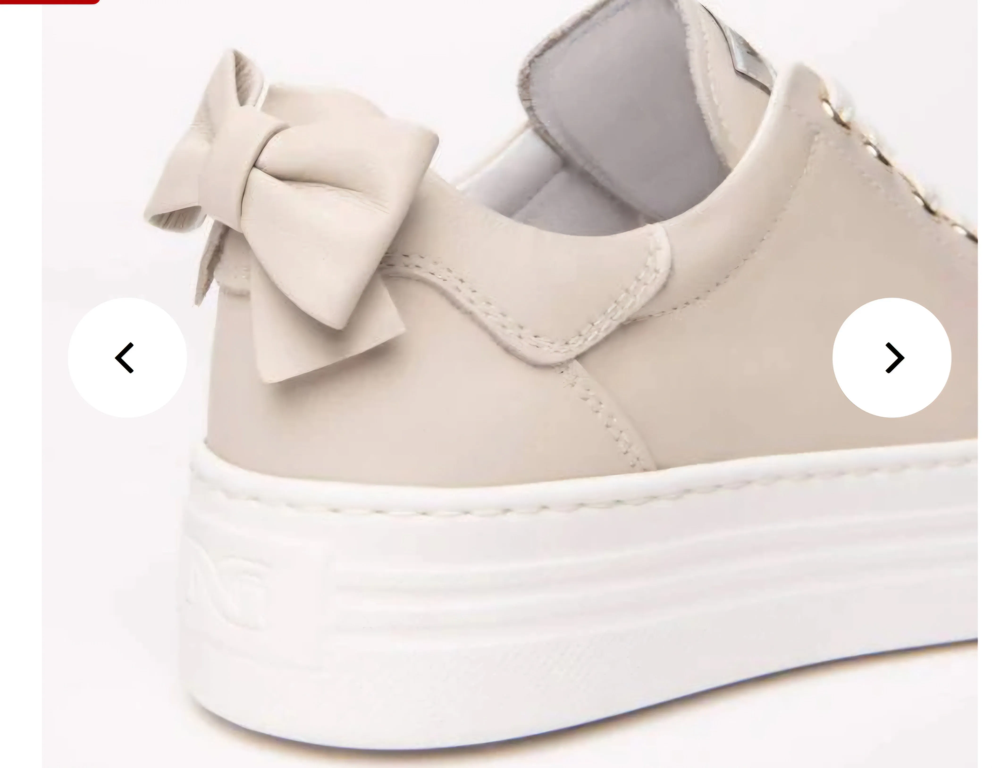 NeroGiardini Beige Bow Trainer