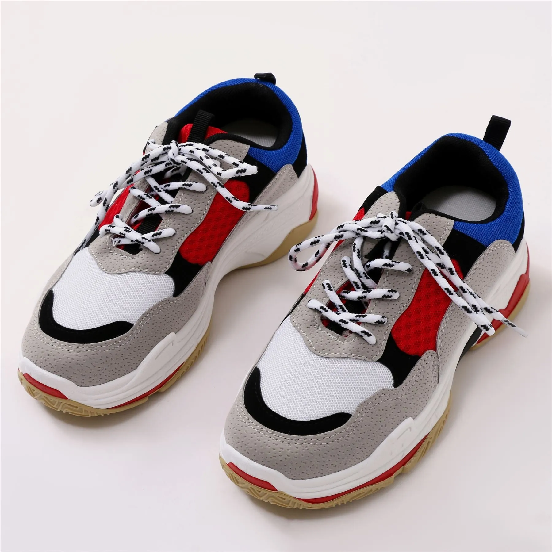 Revival Chunky Trainers in Red
