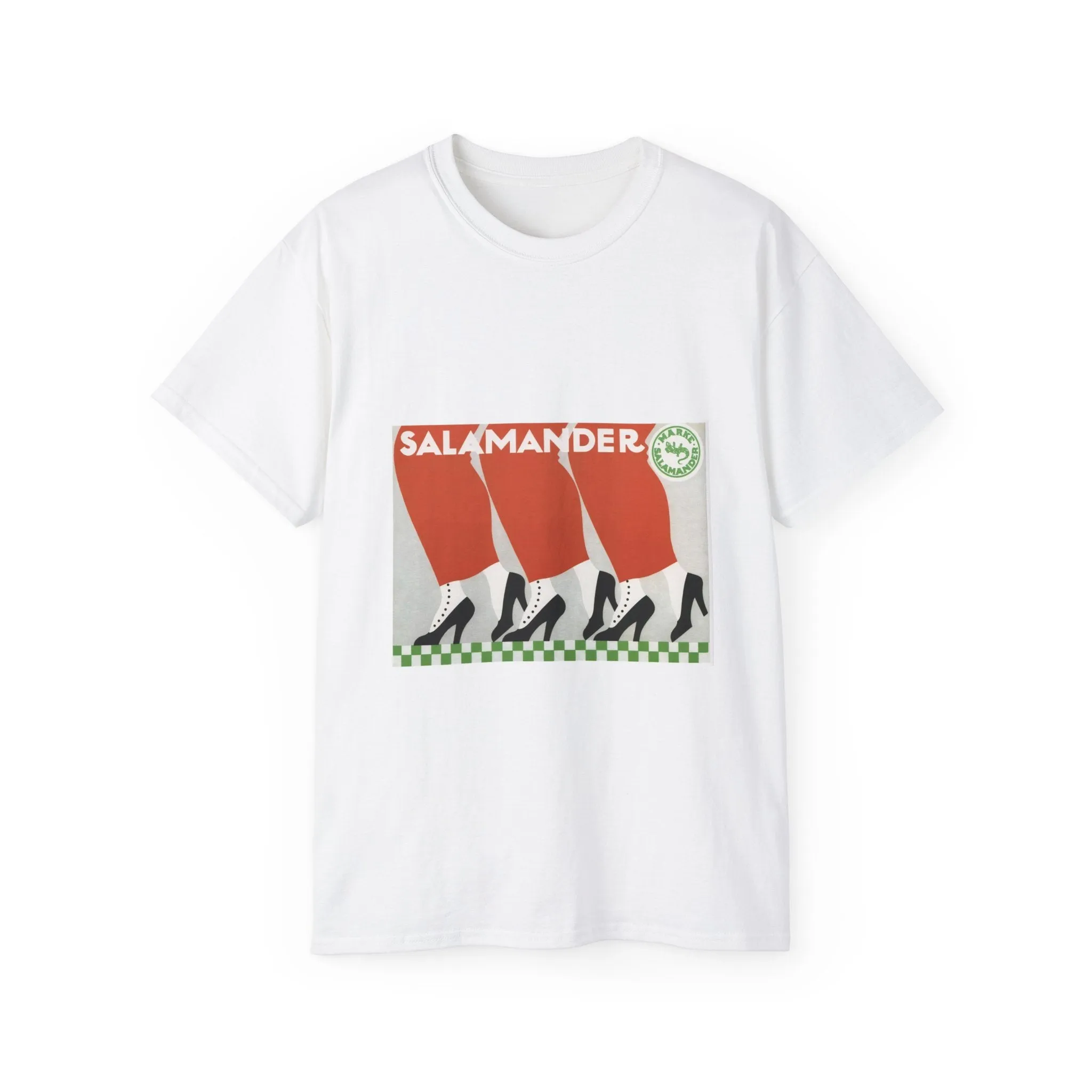 Salamander-Ernst-Deutsch-Dryden-1912 White T-Shirt Gildan 2000 Cotton Unisex