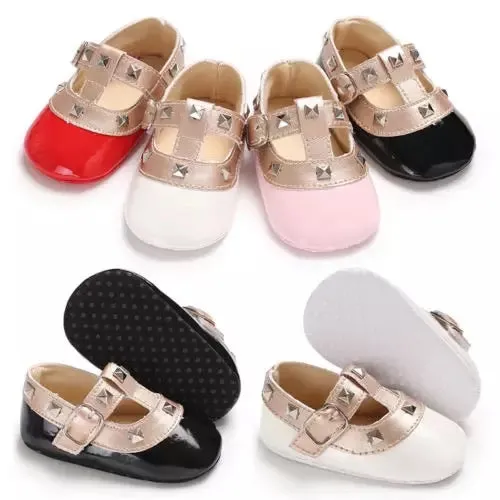 Soft Soled Baby First Walkers Cute Baby shoes Princess Baby Girl Shoes PU Infant Walking Dress Shoes