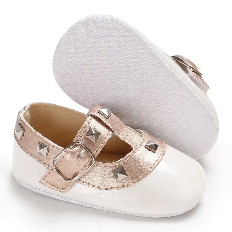 Soft Soled Baby First Walkers Cute Baby shoes Princess Baby Girl Shoes PU Infant Walking Dress Shoes