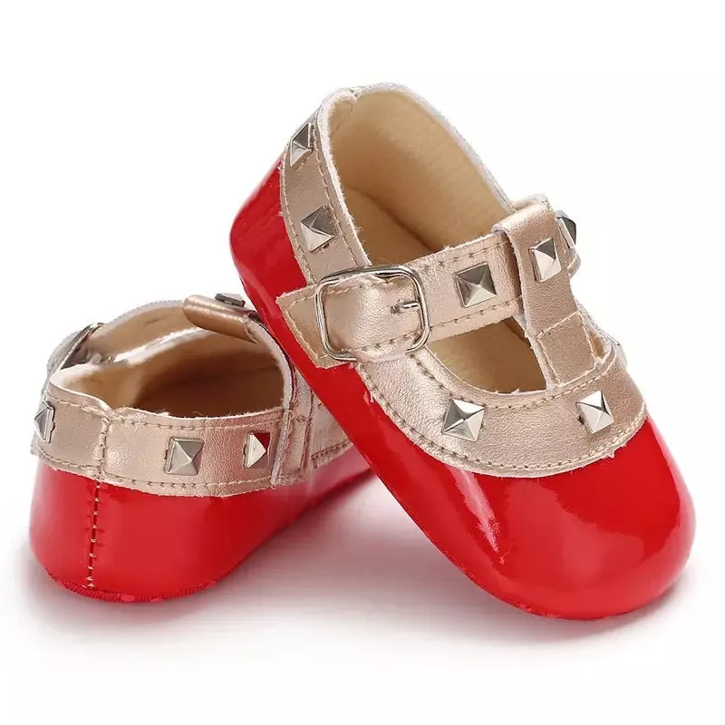 Soft Soled Baby First Walkers Cute Baby shoes Princess Baby Girl Shoes PU Infant Walking Dress Shoes