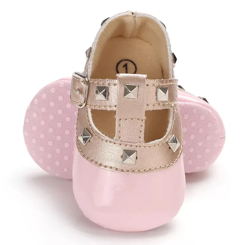 Soft Soled Baby First Walkers Cute Baby shoes Princess Baby Girl Shoes PU Infant Walking Dress Shoes
