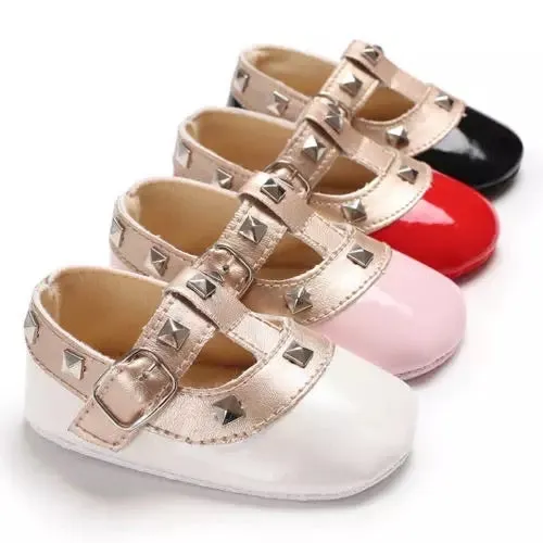 Soft Soled Baby First Walkers Cute Baby shoes Princess Baby Girl Shoes PU Infant Walking Dress Shoes