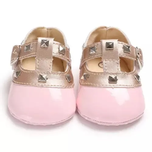 Soft Soled Baby First Walkers Cute Baby shoes Princess Baby Girl Shoes PU Infant Walking Dress Shoes
