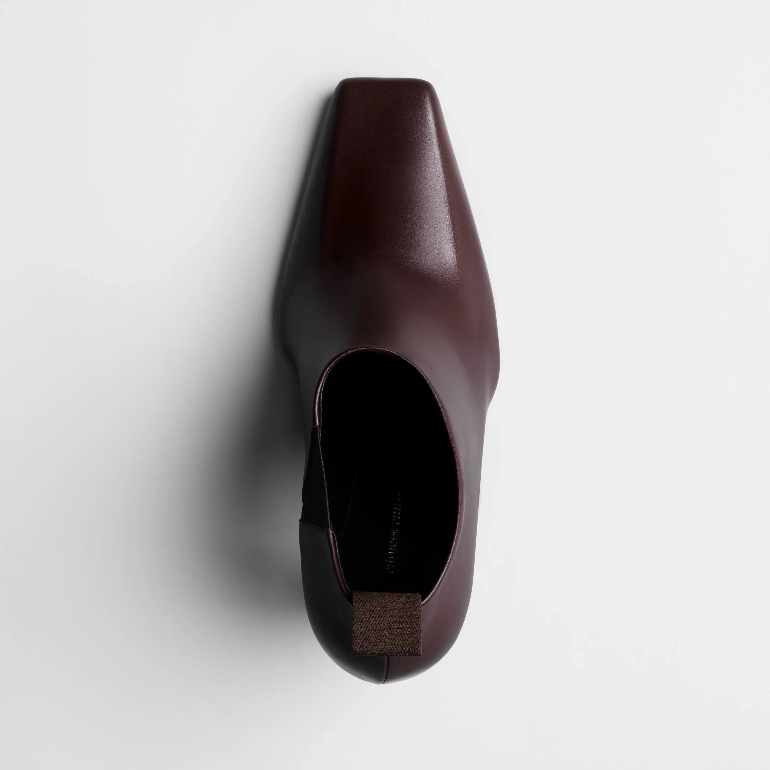 SQUARE EDGE TOE BOOT | plum brown leather