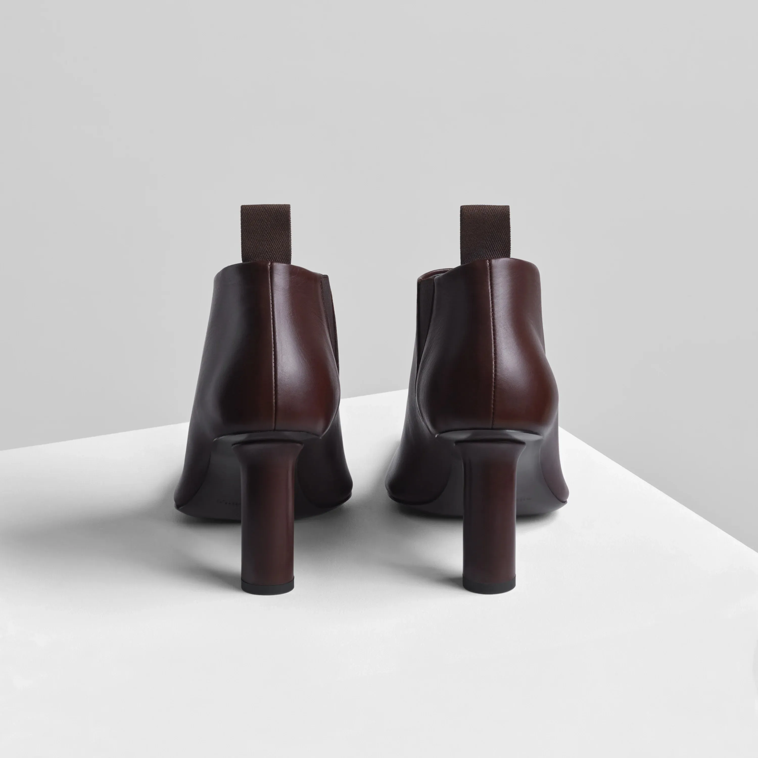 SQUARE EDGE TOE BOOT | plum brown leather