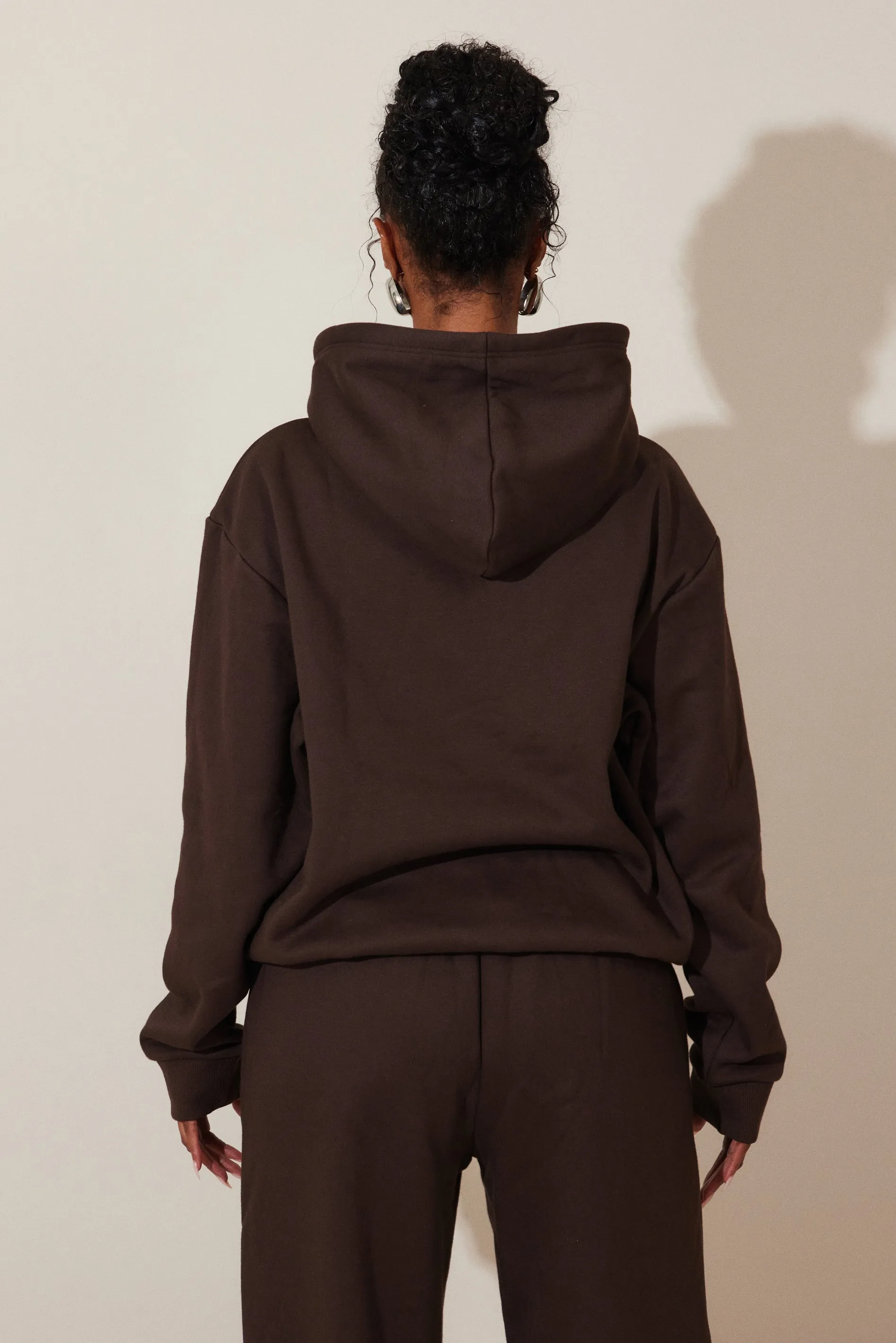 The Essentials Long Zip Jacket - Brown
