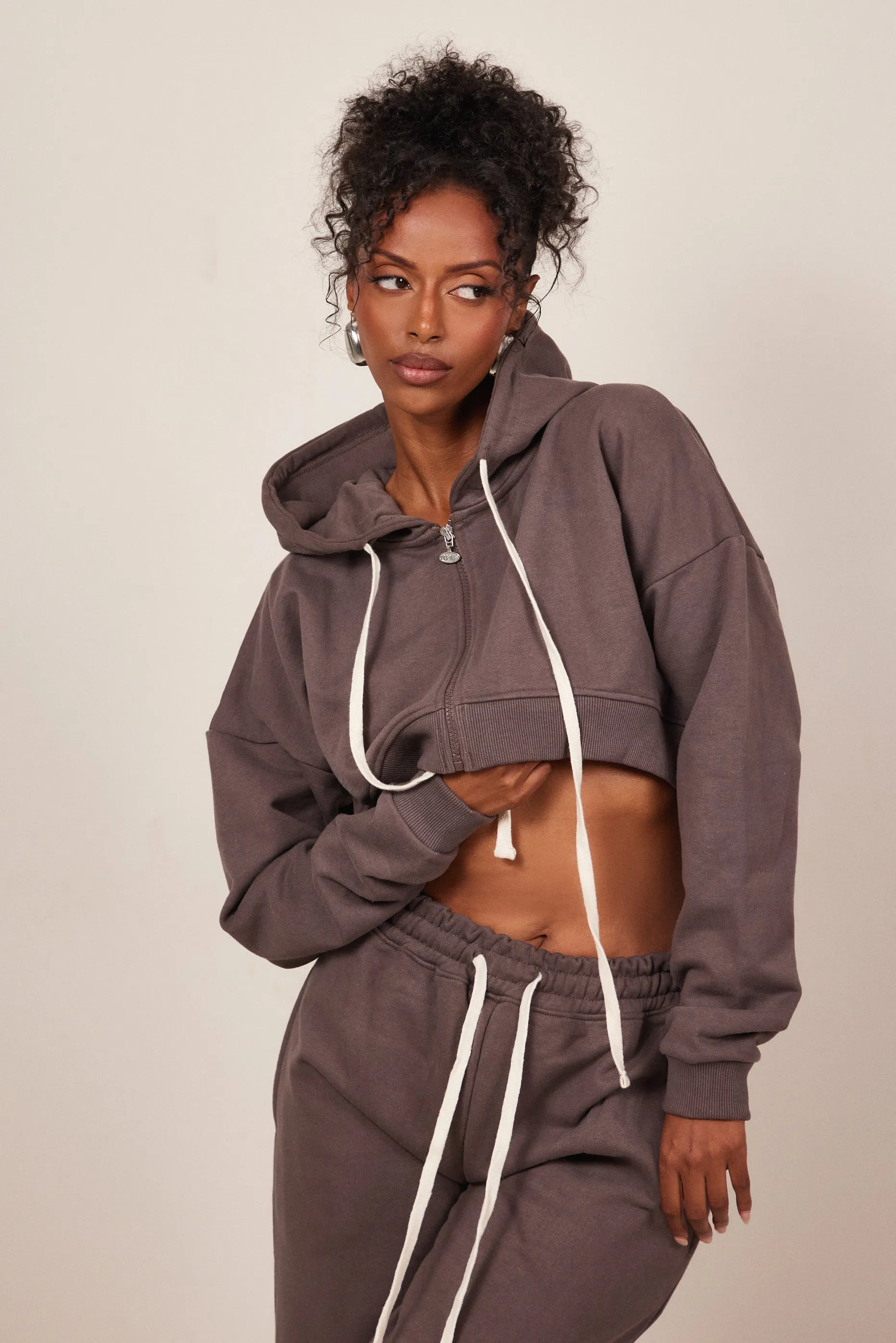 The Mars Curve Hem Zip Jacket