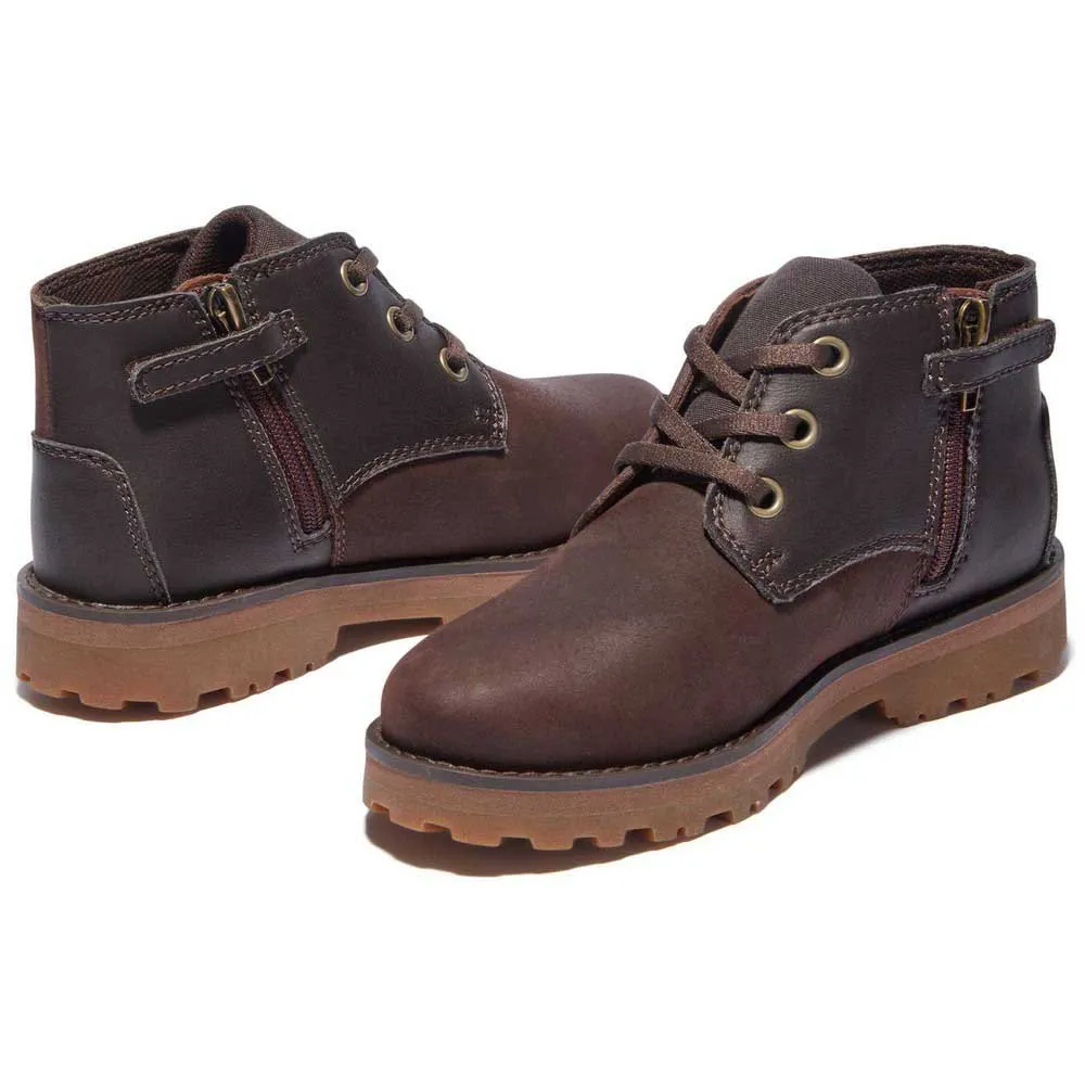 Timberland Courmakid Chukka Boot Brown Leather with Inside Zip
