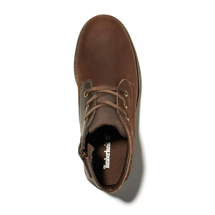 Timberland Courmakid Chukka Boot Brown Leather with Inside Zip